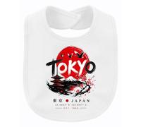 Printera Tokyo Japan Pagoda Mount Fuji Y2K - Bavaglino per bambini, bianco