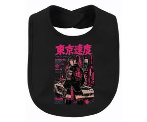 Printera Tokyo Speed Shibuya Drift Japan Y2K - Bavaglino per bambini, Nero , Taglia unica