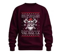 Printera Valhalla - Felpa vichinga con Babbo Natale e ascia | Ugly Christmas, Nordmann, vichingo, Odin, Thor, Heidentum, ascia, guerriero, barbaro, Natale, inverno, nordico, centro