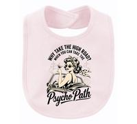 Printera Why Take The High Road Psycho Path - Bavaglino per bambini | Occhiali da sole Rockabilly anni '50 Martini Cocktail Sarcasmo umorismo auto vintage ironie frase regalo da donna