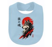 Printera Wolf Spirit - Bavaglino giapponese giapponese Y2K, Azzurro, Taglia