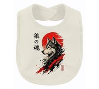 Printera Wolf Spirit - Bavaglino giapponese giapponese Y2K, naturale