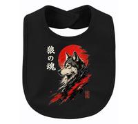 Printera Wolf Spirit - Bavaglino giapponese giapponese Y2K, Nero , Taglia