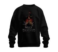 Printera Yule of The Damned Vichingo, felpa unisex con fiamme gotiche, Nero , 3XL