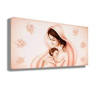 printerland.it Quadro CAPEZZALE Sacra Famiglia madonna gesù natività - RIPRODUZIONE STAMPA SU TELA Quadri Moderno Moderni Arte Soggiorno Camera da letto (40x70)