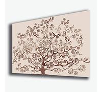 printerland.it Quadro moderno ALBERO DELLA VITA arte moderna Style KLIMT beige STAMPA SU TELA canvas Quadri Moderni Cucina Salotto Soggiorno Camera da letto (70x100 cm)