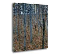 printerland.it Quadro moderno Stile KLIMT Bosco di Betulle arte moderna Stampa su Tela Canvas Quadri Moderni Arredo Cucina Salotto Soggiorno Camera da letto (70x100)