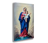 printerland.it Quadro SACRA FAMIGLIA madonna natività gesù- RIPRODUZIONE STAMPA SU TELA Quadri Moderni Moderno Arte Astratto Cucina Soggiorno Camera da letto (50x100)