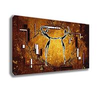 Printerland Quadri Moderni da parete Quadro moderno ETNICO africa arte africana XXL grande Stampa su tela Canvas Decorazione muro Murale Soggiorno Arredo Camera da letto Cucina (30x50 cm, 4)