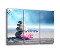 Printerland Quadri Moderni XXL 100x150 centimetri Quadro moderno Giglio Zen Sabbia da Parete grande Stampa su tela Canvas Decorazione Murale muro Soggiorno Arredo Camera da letto Cucina