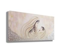 Printerland Quadro CAPEZZALE Sacra Famiglia gesù madonna natività Camera da letto Quadri moderni soggiorno parete Stampa su tela Canvas Decorazione Murale muro Arredo Salone (5, 40x70 cm)