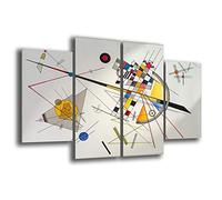 Printerland Quadro Moderno 4 pezzi stile KANDINSKY 120x70 cm Quadri moderni da Parete grande Stampa su tela Canvas Decorazione Murale muro Soggiorno Arredo Camera da letto Cucina Salone (5)