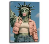 Printerland Quadro Moderno Camera da letto Statua Libertà new york Quadri moderni soggiorno da Parete Stampa su tela Canvas Decorazione Murale muro Arredo Salone (6, 30x40 cm, Canvas intelaiato)