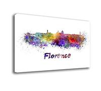 Printerland Quadro Moderno CITTA' città FIRENZE Quadri moderni da Parete XXL grande Stampa su tela Canvas Decorazione muro Murale Soggiorno Arredo Camera da letto Cucina (30x50 cm, firenze)