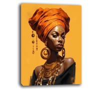 Printerland Quadro Moderno Donne Etnici Africani Quadri moderni soggiorno da Parete XXL grande Stampa su tela Canvas Decorazione Murale muro Arredo Camera da letto Cucina (7, 30x40 cm)