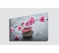 Printerland Quadro Moderno Fiori - Quadri Moderni 50x70 cm Stampa su Tela Arredamento Arredo Arte Design Soggiorno Camera da Letto Cucina (Fiore di MANDORLO)