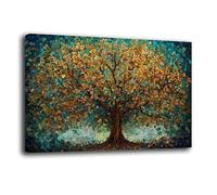 Printerland Quadro Moderno soggiorno ALBERO della VITA Astratto Quadri moderni da Parete XXL grande Stampa su tela Canvas Decorazione Murale muro Arredo Camera da letto Salone (70x100 cm, 3)