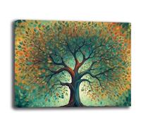 Printerland Quadro Moderno soggiorno ALBERO della VITA Astratto Quadri moderni da Parete XXL grande Stampa su tela Canvas Decorazione Murale muro Arredo Camera da letto Salone (12, 70x100 cm)