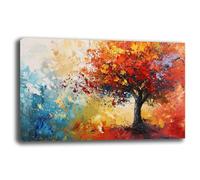 Printerland Quadro Moderno soggiorno ALBERO della VITA Astratto Quadri moderni da Parete XXL grande Stampa su tela Canvas Decorazione Murale muro Arredo Camera da letto Salone (4, 50x100 cm)