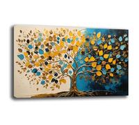 Printerland Quadro Moderno soggiorno ALBERO della VITA Astratto Quadri moderni da Parete XXL grande Stampa su tela Canvas Decorazione Murale muro Arredo Camera da letto Salone (8, 50x100 cm)