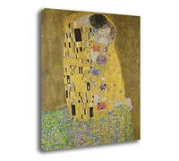 Printerland Quadro moderno Stile KLIMT Bacio Stampa su Tela Canvas Quadri Moderni arte moderna Arredo Cucina Salotto Soggiorno Camera da letto (70x100)