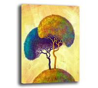 Printerland Quadro Moderno Verticale ALBERO della VITA Astratto Quadri moderni soggiorno da Parete XXL grande Stampa su tela Canvas Decorazione Murale muro Arredo Camera da letto Cucina (50x70 cm, 4)
