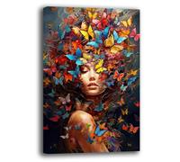 Printerland Quadro Moderno Verticale Donna Quadri moderni soggiorno da Parete XXL grande Stampa su tela Canvas Decorazione Murale muro Arredo Camera da letto Cucina (7, 50x70 cm)