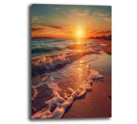 Printerland Quadro Moderno Verticale Tramonto MARE Quadri moderni soggiorno da Parete XXL grande Stampa su tela Canvas Decorazione Murale muro Arredo Camera da letto Cucina Hotel B&B (7, 30x40 cm)