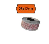 PRINTEX - 2612SFP10AR - Rotolo da 1000 etichette a onda per Printex Smart 8-2612 - 26x12 mm - adesivo permanente - arancio - Printex - pack 10 rotoli - 74895 - Conf. da 1 Pz. - 2612SFP10AR