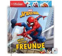 PRINTHOUSE Libro degli amici per la scuola per ragazzi Spider-man, con adesivi, prodotto con licenza ufficiale Marvel, regalo per l'inizio della scuola, riempimento, libro dell'amicizia per la scuola