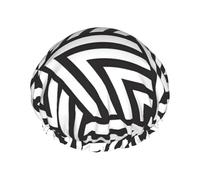 printidea, cuffia da doccia da donna a doppio strato, riutilizzabile, design di grandi dimensioni adatta a tutte le lunghezze di capelli, adatta per ragazze, spa e salone domestico.