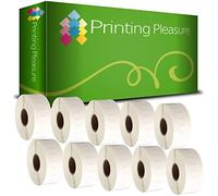 Printing Pleasure 10 x 11355 Rotoli Etichette adesive compatibile per Dymo LabelWriter & Seiko Stampante per Etichette | 19mm x 51mm | 500 Etichetta per Rotolo