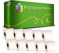 Printing Pleasure 10 x 99015 Rotoli Etichette adesive compatibile per Dymo LabelWriter & Seiko Stampante per Etichette | 54mm x 70mm | 320 Etichetta per Rotolo