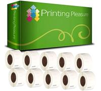 Printing Pleasure 10 x 99017 Rotoli Etichette adesive compatibile per Dymo LabelWriter & Seiko Stampante per Etichette | 50mm x 12mm | 220 Etichetta per Rotolo | Suspension File Labels
