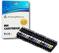 Printing Pleasure 18 XL Compatibili PGI-550XL CLI-551XL Cartucce d'inchiostro per Canon Pixma iP7150 iP8750 MG6350 MG7150 MG7550 - Nero/Nero Foto/Ciano/Magenta/Giallo/Grigio, Alta Capacità
