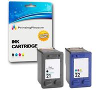Printing Pleasure 2 Cartucce d'inchiostro compatibili per HP Deskjet 3940 F2180 F2280 F380 F4180 D1460 D2360 D2460 Officejet 4315 PSC 1410 | Sostituzione per HP 21XL (C9351AE) & HP 22XL (C9352AE)