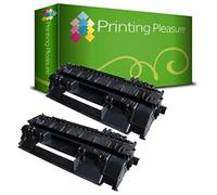 Printing Pleasure 2 Toner Compatibili per HP Laserjet P2030 P2035 P2035N P2055D P2055DN P2055 P2055X P2056 P2057 | CE505A 05A, Colore: Nero