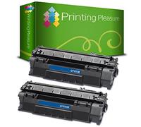 Printing Pleasure 2 Toner Compatibili Q7553X 53X Cartuccia Laser per HP Laserjet P2015 P2015D P2015DN P2015N P2015X P2010 P2012 P2013 P2014 P2014DN P2014X M2727 M2727NF M2727NFS MFP - Nero, Alta Resa
