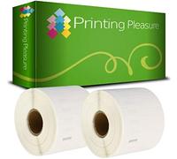 Printing Pleasure 2 x 11351 Rotoli Etichette adesive compatibile per Dymo LabelWriter & Seiko Stampante per Etichette | 11mm x 54mm | 1500 Etichetta per Rotolo
