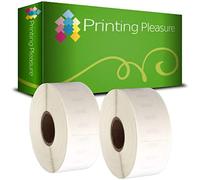 Printing Pleasure 2 x 11356 Rotoli Etichette adesive compatibile per Dymo LabelWriter & Seiko Stampante per Etichette | 89mm x 41mm | 300 Etichetta per Rotolo