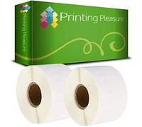 Printing Pleasure 2 x 99018 Rotoli Etichette adesive compatibile per Dymo LabelWriter & Seiko Stampante per Etichette | 38mm x 190mm | 110 Etichetta per Rotolo | Etichette per Raccoglitori