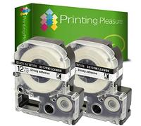 Printing Pleasure 2 x AS12KW SS12KW Nero su Bianco Nastro compatibile per Epson LabelWorks LW-300 LW-400 LW-500 LM-700 LW-900P OK200 OK300 OK500P OK720 OK900P KingJim TepraPro SR950 SR750 | 12mm x 8m