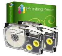 Printing Pleasure 2 x XR-9WE XR-9WE1 Nero su Bianco Nastro compatibile per Casio KL-60 KL-100 KL-120 KL-200 KL-300 KL-750 KL-780 KL-820 KL-2000 KL-7000 KL-7200 KL-8100 KL-8200 CW-L300 | 9mm x 8m
