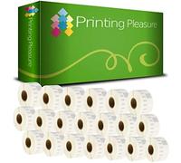 Printing Pleasure 20 x 99013 Rotoli Etichette adesive compatibile per Dymo LabelWriter & Seiko Stampante per Etichette | 36mm x 89mm | 260 Etichetta per Rotolo | Chiaro