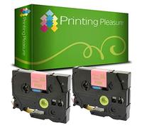 Printing Pleasure 2x Compatibile TZeRE34 Oro su Rosa (12mm x 4m) Cassetta Nastro in Tessuto per Brother P-Touch PT-1000 H100/LB/R H105 H200 D200/BW/VP D210/VP D400/VP D600/VP E100/VP E300VP P700 P750W