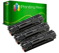 Printing Pleasure 3 Toner Compatibili Cartuccia Laser per HP Laserjet P1505 P1505N P1506 M1120MFP M1120N M1520 M1522MFP M1522N M1522NF Canon LBP-3250 - Nero, Alta Resa