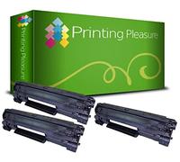 Printing Pleasure 3 Toner Compatibili CB435A 35A Cartuccia Laser per HP Laserjet P1005 P1006 P1007 P1008 P1009 - Nero, Alta Resa