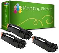 Printing Pleasure 3 Toner Compatibili CE278A 78A Cartuccia Laser per HP Laserjet Pro M1536 MFP M1536DNF P1560 P1566 P1600 P1606 P1606DN - Nero, Alta Resa