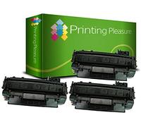 Printing Pleasure 3 Toner Compatibili per HP Laserjet P2030 P2035 P2050 P2055 P2055D P2055DN P2055X Canon MF5880DN LBP6300DN LBP6310DN LBP6650DN LBP6670DN | CE505A 05A CRG 719 3479B002, Colore: Nero