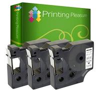Printing Pleasure 3 x 45010 S0720500 Nero su Trasparente Nastro compatibile per Dymo LabelManager 160 210D 220P 260P 280 360D 420P 450D 500TS PnP & LabelPoint & LabelWriter 450 Duo | 12mm x 7m